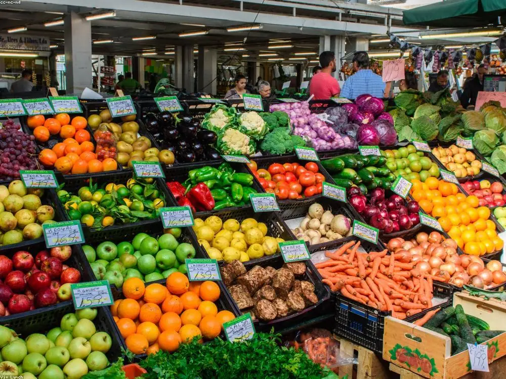 Fresh produce at a mobile market